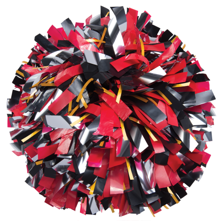 2-Color Mix Plastic w/Glitter Show Pom<br />(Minimum order of 6 Poms)